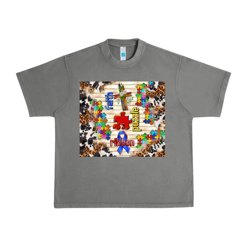 Faith Puzzle Ribbon Urban Heavy Tee by TumblerDesignByShophia | Teevron