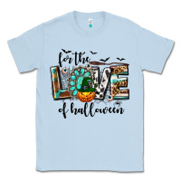 Dusty Blue Western For The Love of Halloween Classic Tee - texasbilliewilder
