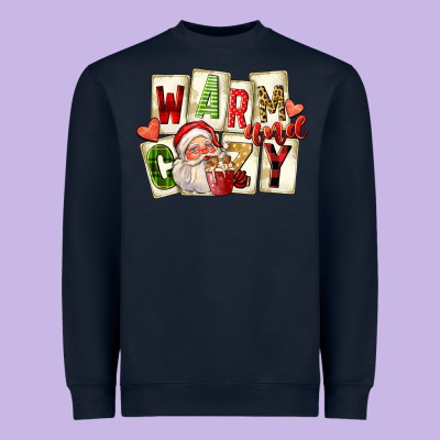 Warm And Cozy Santa Heavyweight Sweatshirt Designed By Fadigitalartstudio