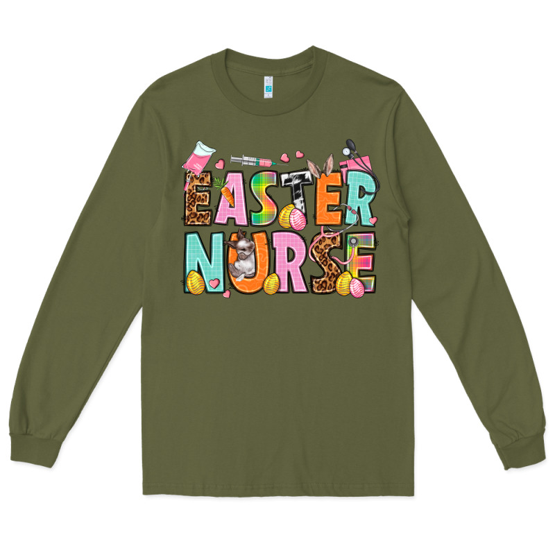 Easter Nurse Easter Day Long Sleeve Tee by HowdyJamesFarm | Teevron