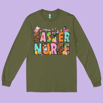 Easter Nurse Easter Day Long Sleeve Tee Designed By Howdyjamesfarm
