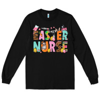 Black Easter nurse Easter Day Long Sleeve Tee - HowdyJamesFarm
