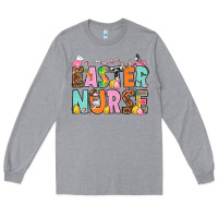 Heather Grey Easter nurse Easter Day Long Sleeve Tee - HowdyJamesFarm