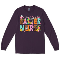 Plum Easter nurse Easter Day Long Sleeve Tee - HowdyJamesFarm