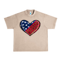 French Oak leopard with american flag Urban Heavy Tee - RanaPortraitStore