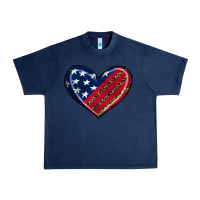 Navy leopard with american flag Urban Heavy Tee - RanaPortraitStore