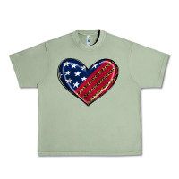 Oil Green leopard with american flag Urban Heavy Tee - RanaPortraitStore