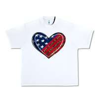White leopard with american flag Urban Heavy Tee - RanaPortraitStore