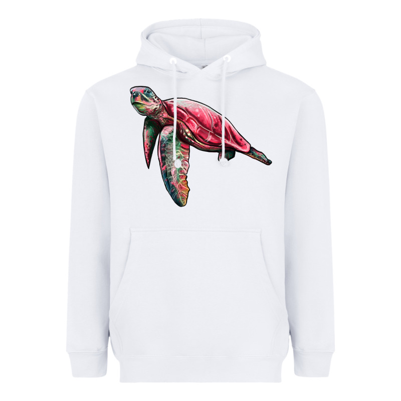 Sea Turtle Pink Glitter Heavyweight Hoodie by Artiststas | Teevron