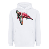 White sea turtle pink glitter Heavyweight Hoodie - Artiststas