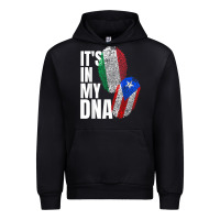 Black Italian And Puerto Rican DNA Mix Flag Heritage Gift Urban Hoodie - minhPixels