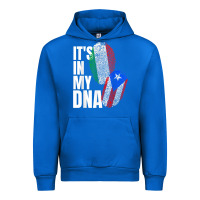 Cobalt Italian And Puerto Rican DNA Mix Flag Heritage Gift Urban Hoodie - minhPixels