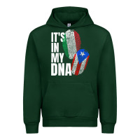 Forest Green Italian And Puerto Rican DNA Mix Flag Heritage Gift Urban Hoodie - minhPixels