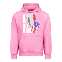 Fuchsia Pink Italian And Puerto Rican DNA Mix Flag Heritage Gift Urban Hoodie - minhPixels