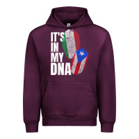Mauve Wine Italian And Puerto Rican DNA Mix Flag Heritage Gift Urban Hoodie - minhPixels