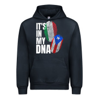 Navy Italian And Puerto Rican DNA Mix Flag Heritage Gift Urban Hoodie - minhPixels