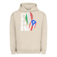 Pigment French Oak Italian And Puerto Rican DNA Mix Flag Heritage Gift Urban Hoodie - minhPixels