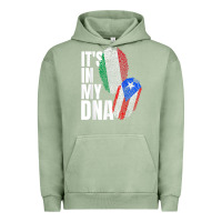 Pigment Oil Green Italian And Puerto Rican DNA Mix Flag Heritage Gift Urban Hoodie - minhPixels