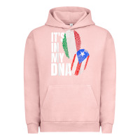 Pigment Salmon Italian And Puerto Rican DNA Mix Flag Heritage Gift Urban Hoodie - minhPixels