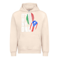 Sandshell Italian And Puerto Rican DNA Mix Flag Heritage Gift Urban Hoodie - minhPixels