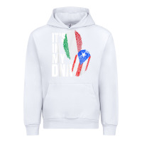 White Italian And Puerto Rican DNA Mix Flag Heritage Gift Urban Hoodie - minhPixels