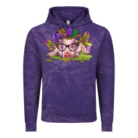 Cloud Purple mardi gras pig Vintage Hoodie - CowGirlArtShop