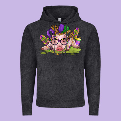 Mardi Gras Pig Vintage Hoodie Designed By Cowgirlartshop