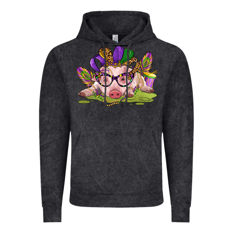Mardi Gras Pig Vintage Hoodie by CowGirlArtShop | Teevron