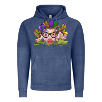 Vintage Denim mardi gras pig Vintage Hoodie - CowGirlArtShop
