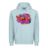 Blue Mist halloween pumpkin patch  4 Premium Hoodie - BundleAndBundleShop