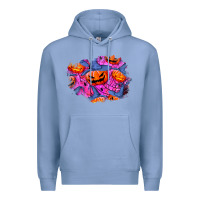 Colony Blue halloween pumpkin patch  4 Premium Hoodie - BundleAndBundleShop