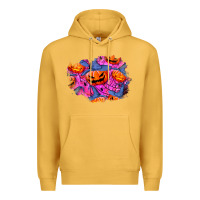 Mustard halloween pumpkin patch  4 Premium Hoodie - BundleAndBundleShop