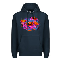 Navy halloween pumpkin patch  4 Premium Hoodie - BundleAndBundleShop