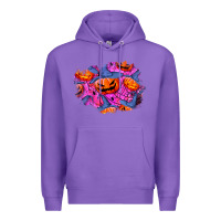 Purple halloween pumpkin patch  4 Premium Hoodie - BundleAndBundleShop