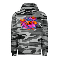 Slate Camo halloween pumpkin patch  4 Premium Hoodie - BundleAndBundleShop