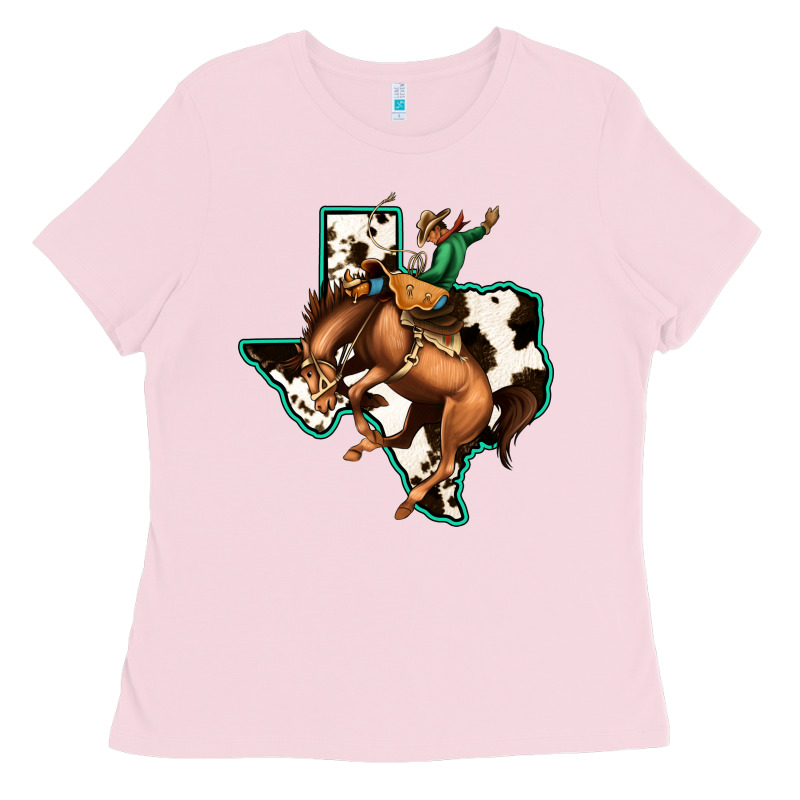 Cowhide Texas Map Rodeo Cowboy Ladies Tee by Bettercallsaul | Teevron