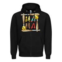 Black softball mama Zipper Hoodie - CowhideDigitalArt