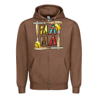 Chestnut softball mama Zipper Hoodie - CowhideDigitalArt