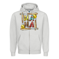 Dove Grey softball mama Zipper Hoodie - CowhideDigitalArt
