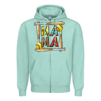 Seafoam softball mama Zipper Hoodie - CowhideDigitalArt