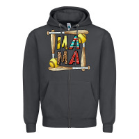 Smoke softball mama Zipper Hoodie - CowhideDigitalArt