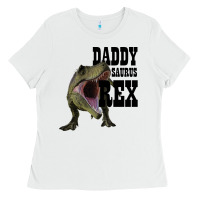 White DADDY SAURUS REX Ladies Tee - Bettercallsaul