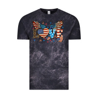 Cloud Black Love America wings 4th of july Vintage Tee - HowdyJamesFarm
