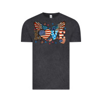 Vintage Black Love America wings 4th of july Vintage Tee - HowdyJamesFarm