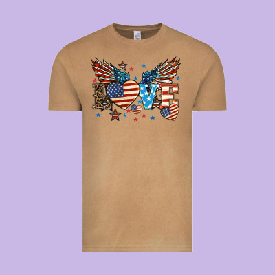 Love America Wings 4th Of July Vintage Tee Designed By Howdyjamesfarm