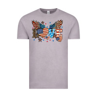 Vintage Zinc Love America wings 4th of july Vintage Tee - HowdyJamesFarm