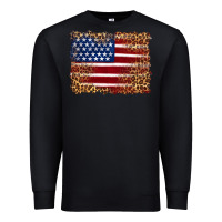 Black american flag and leopard Premium Sweatshirt - Artiststas