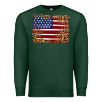 Sports Green american flag and leopard Premium Sweatshirt - Artiststas