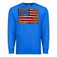 True Royal american flag and leopard Premium Sweatshirt - Artiststas
