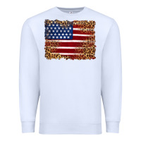 White american flag and leopard Premium Sweatshirt - Artiststas